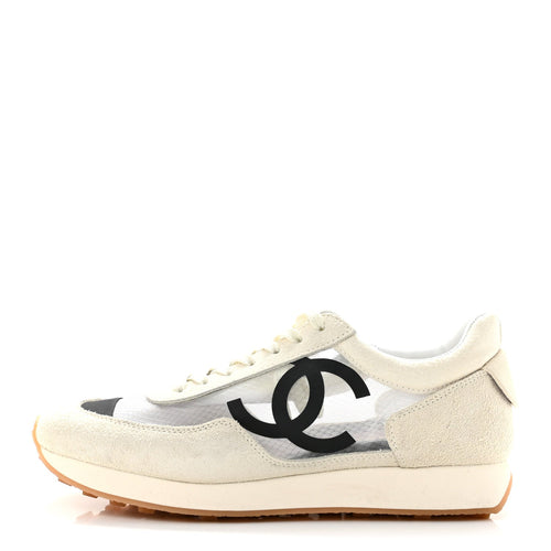 Suede Mesh CC Sneakers White Black