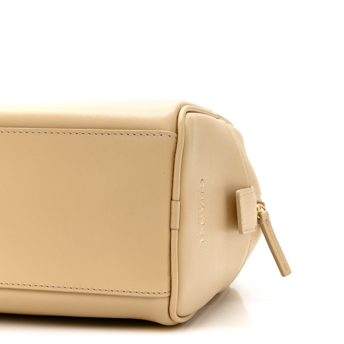 Large Calfskin Handbag - Beige