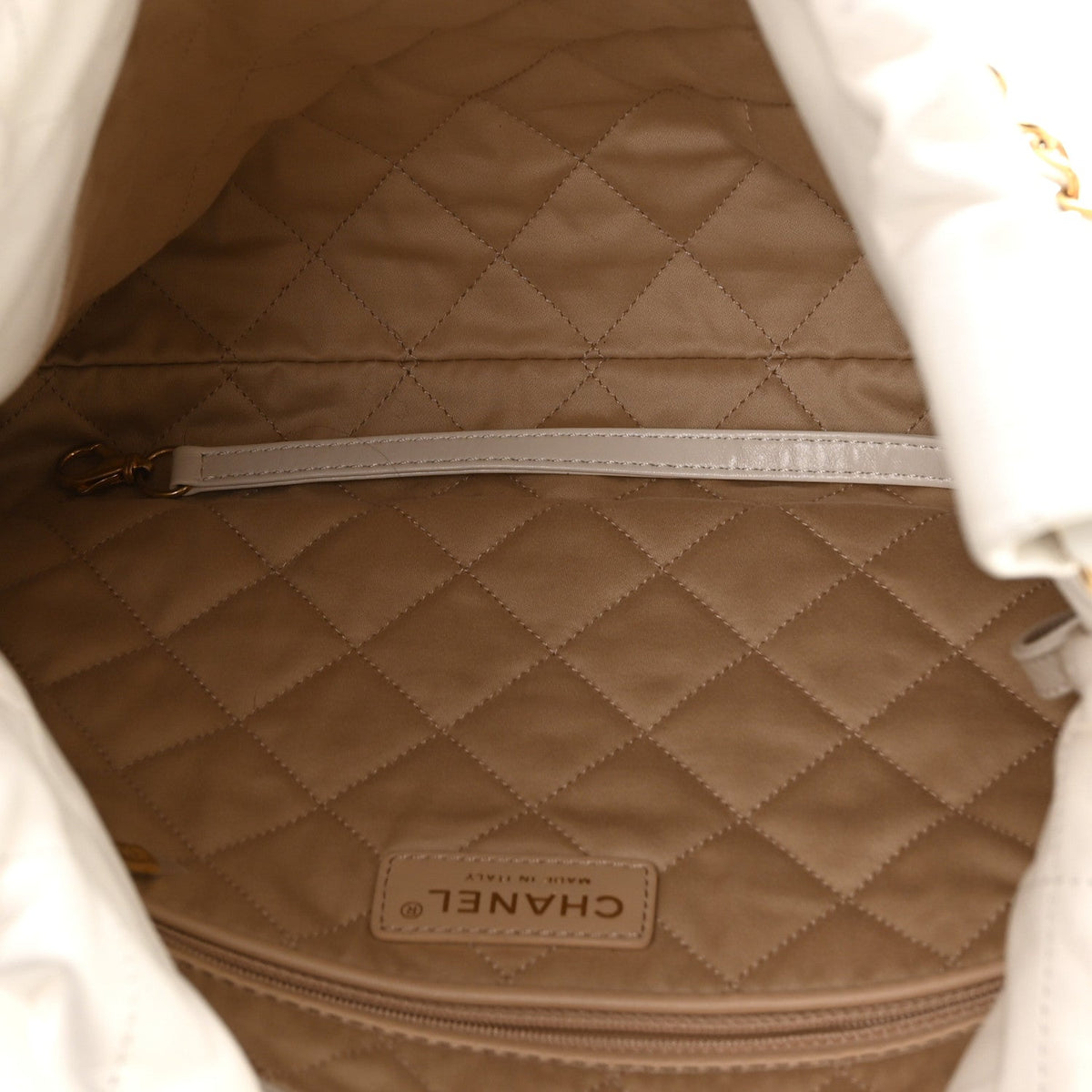 Small Quilted Calfskin Handbag - White