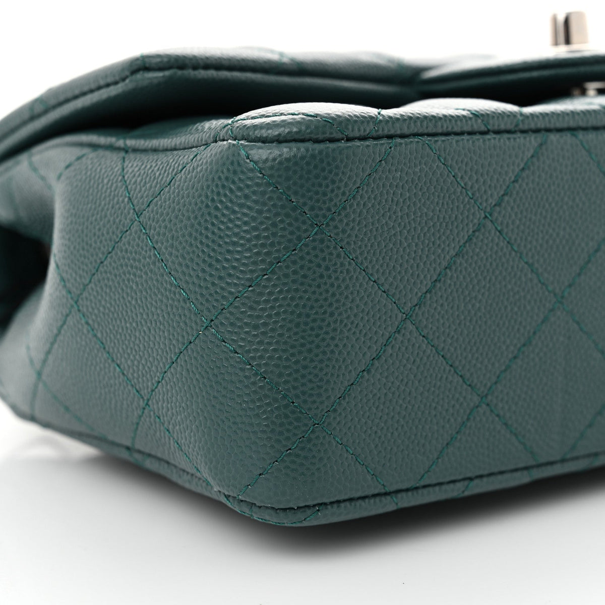 Mini Quilted Caviar Flap Shoulder Bag - Tan