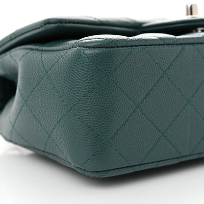 Mini Quilted Caviar Flap Shoulder Bag - Tan