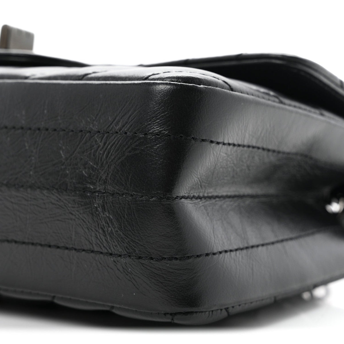 Mini Quilted Calfskin Flap Shoulder Bag - Black