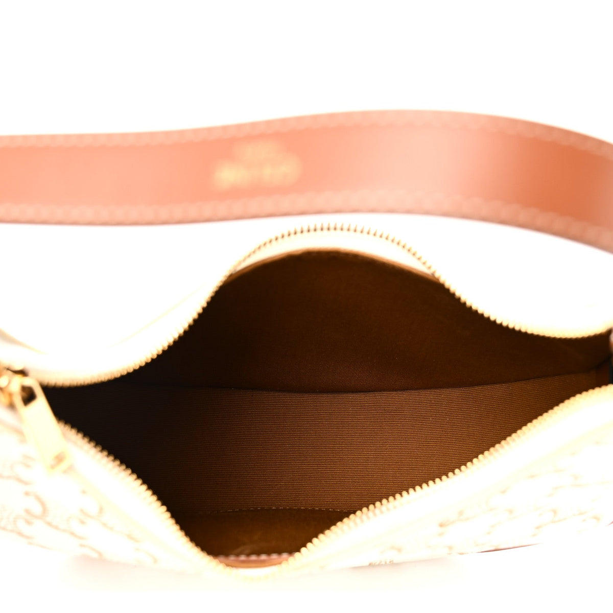 Calfskin Canvas Shoulder Bag - White