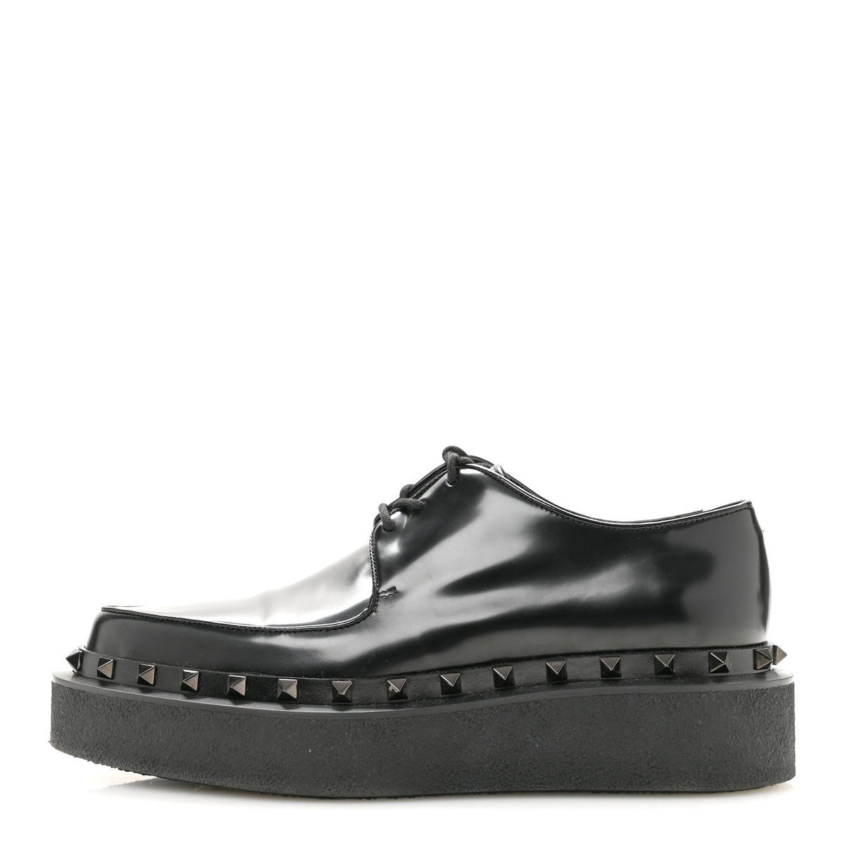 Garavanicalfskin Rockstud M-Way Derby Loafers Black
