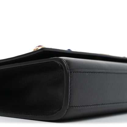 Medium Calfskin Satchel Bag - Black