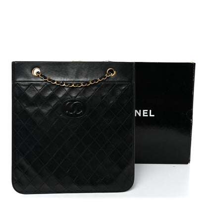 Quilted Lambskin Shoulder Bag - Black