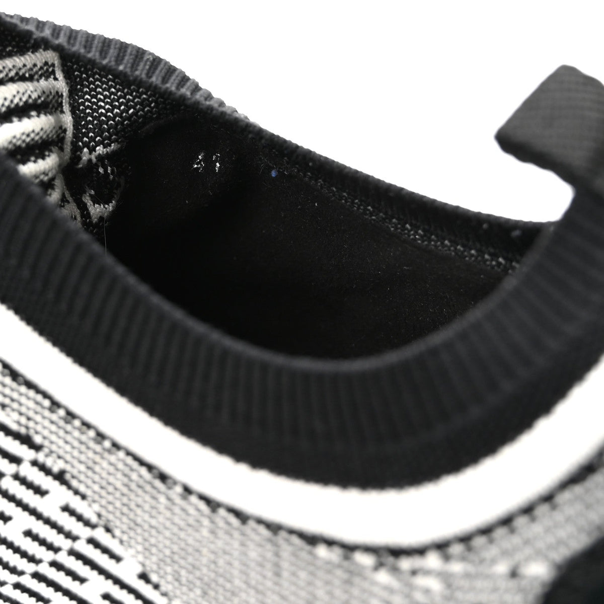 Hermes Knit Goatskin Men's Addict Sneakers 41 Black White