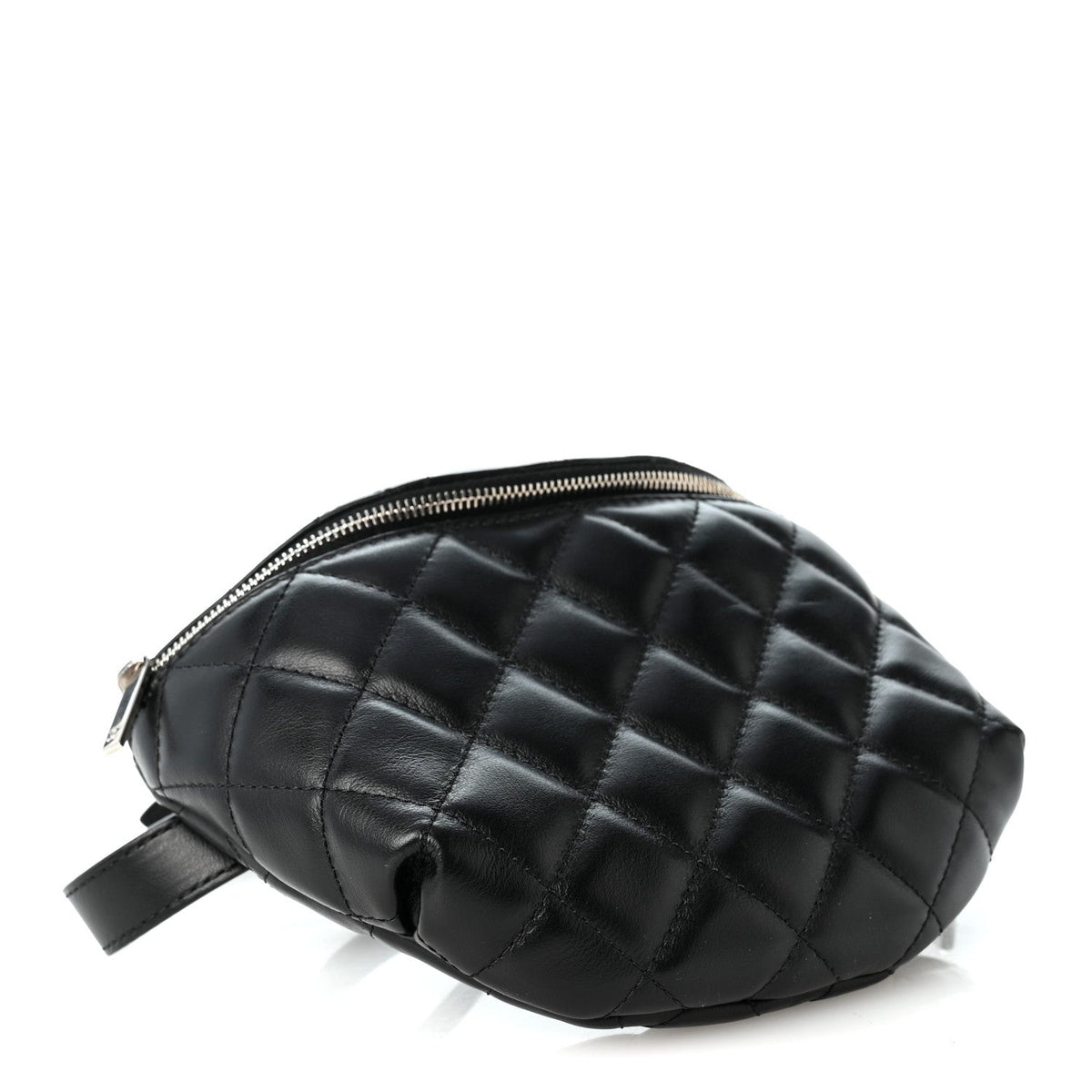 Quilted Calfskin Belt Bag - Black