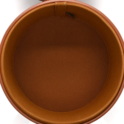 Medium Calfskin Canvas Handbag - Tan