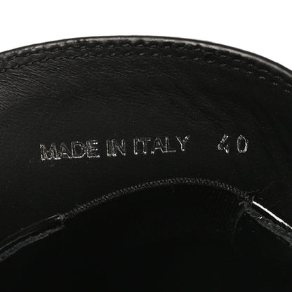 Prada Spazzolato Women's Triangle Logo 50mm Loafers 40 Black