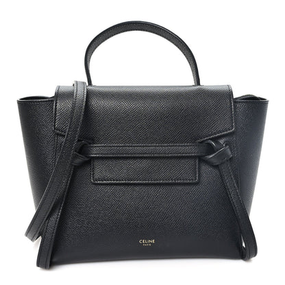 Nano Calfskin Belt Bag - Black