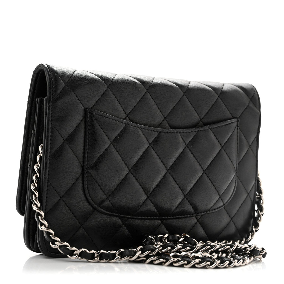 Quilted Lambskin Wallet Bag - Black