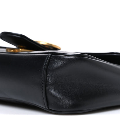 Mini Calfskin Shoulder Bag - Black