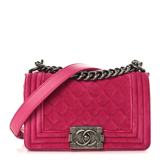 Small Quilted Flap Shoulder Bag - Pink
