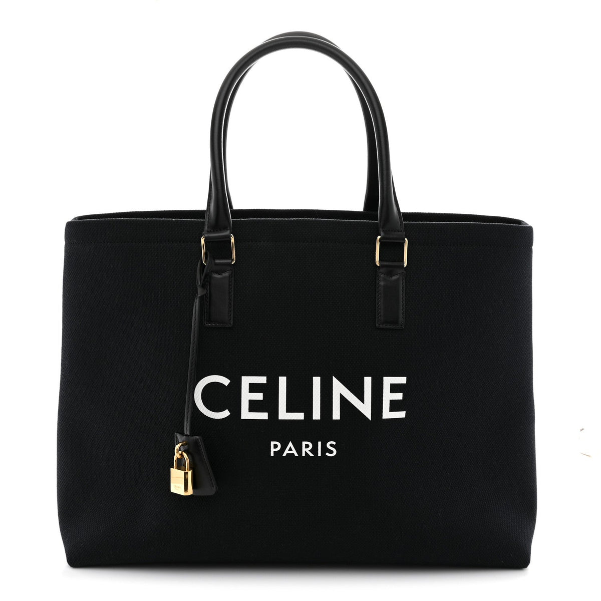 Calfskin Canvas Handbag - Black