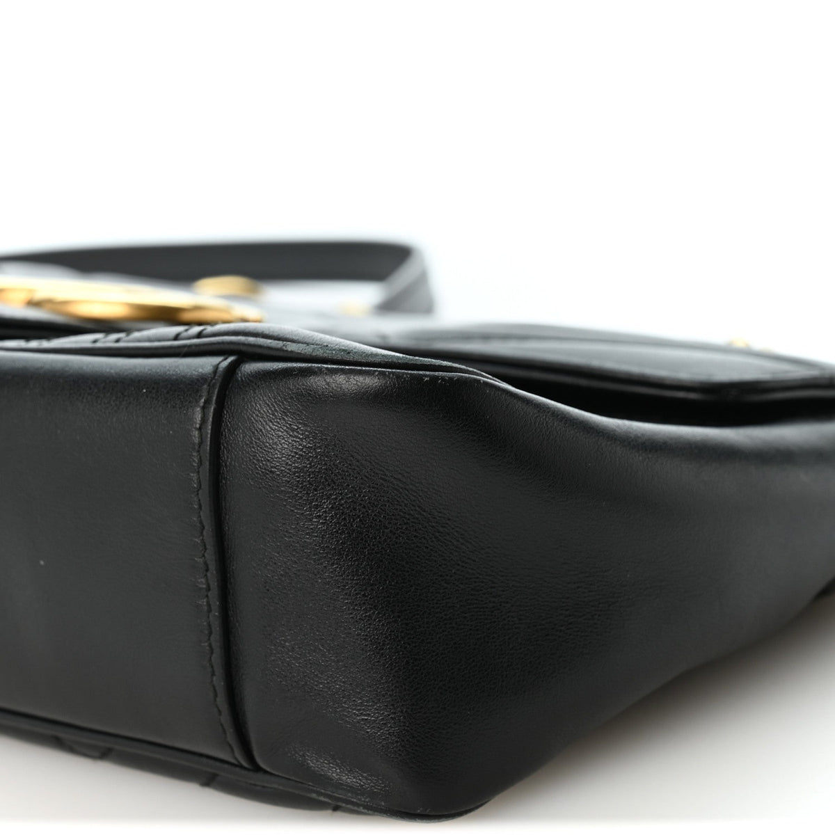 Small Calfskin Shoulder Bag - Black