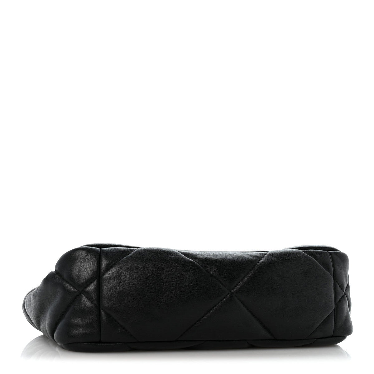 Medium Quilted Lambskin Flap Shoulder Bag - Black