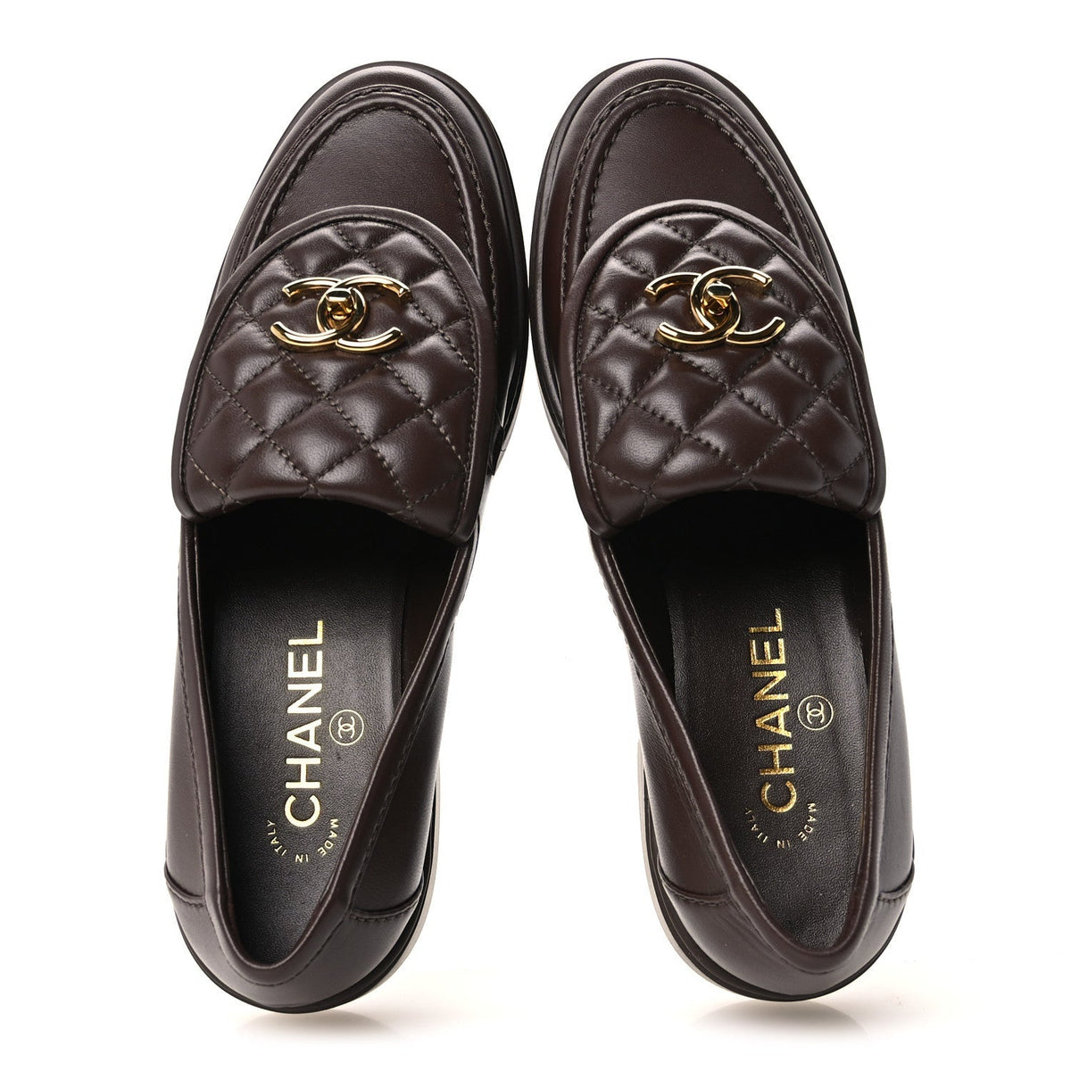Chanel Lambskin Quilted CC Turnlock Women's Loafers