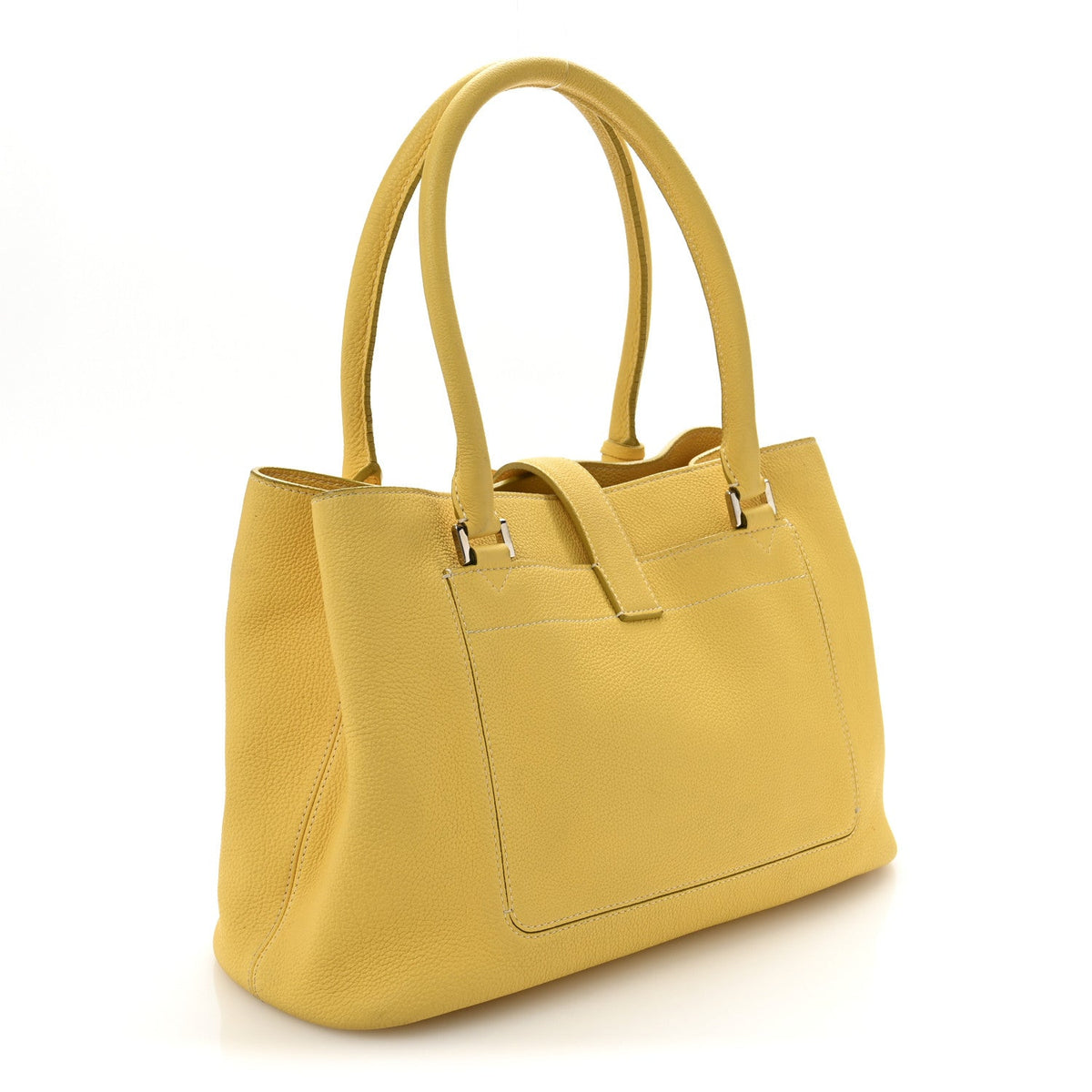 Calfskin Handbag - Yellow
