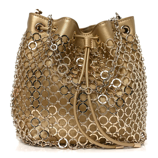 Calfskin Bucket Bag - Gold