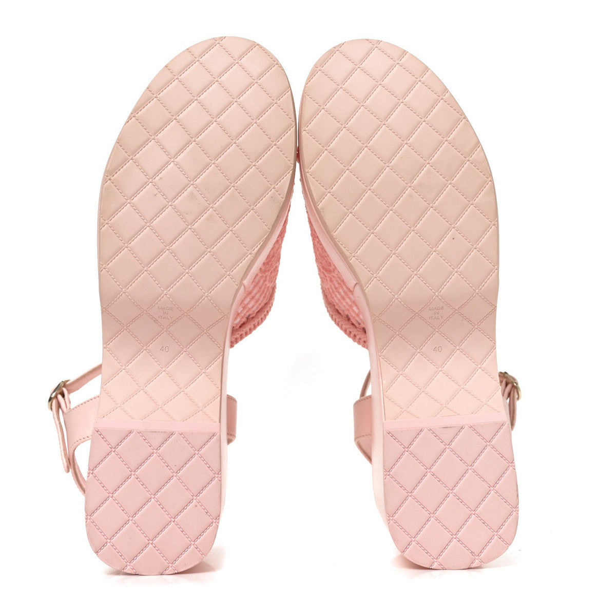 Chanel Fabric Calfskin CC Women's Platform Sandals