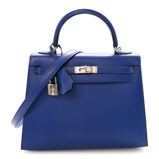 Box Kelly Sellier 25 Bleu Electrique Handbag