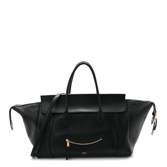 Medium Lambskin Travel Bag - Black