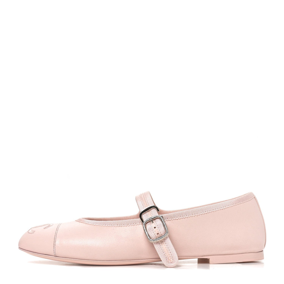 Lambskin Mary Jane Flats Light Pink