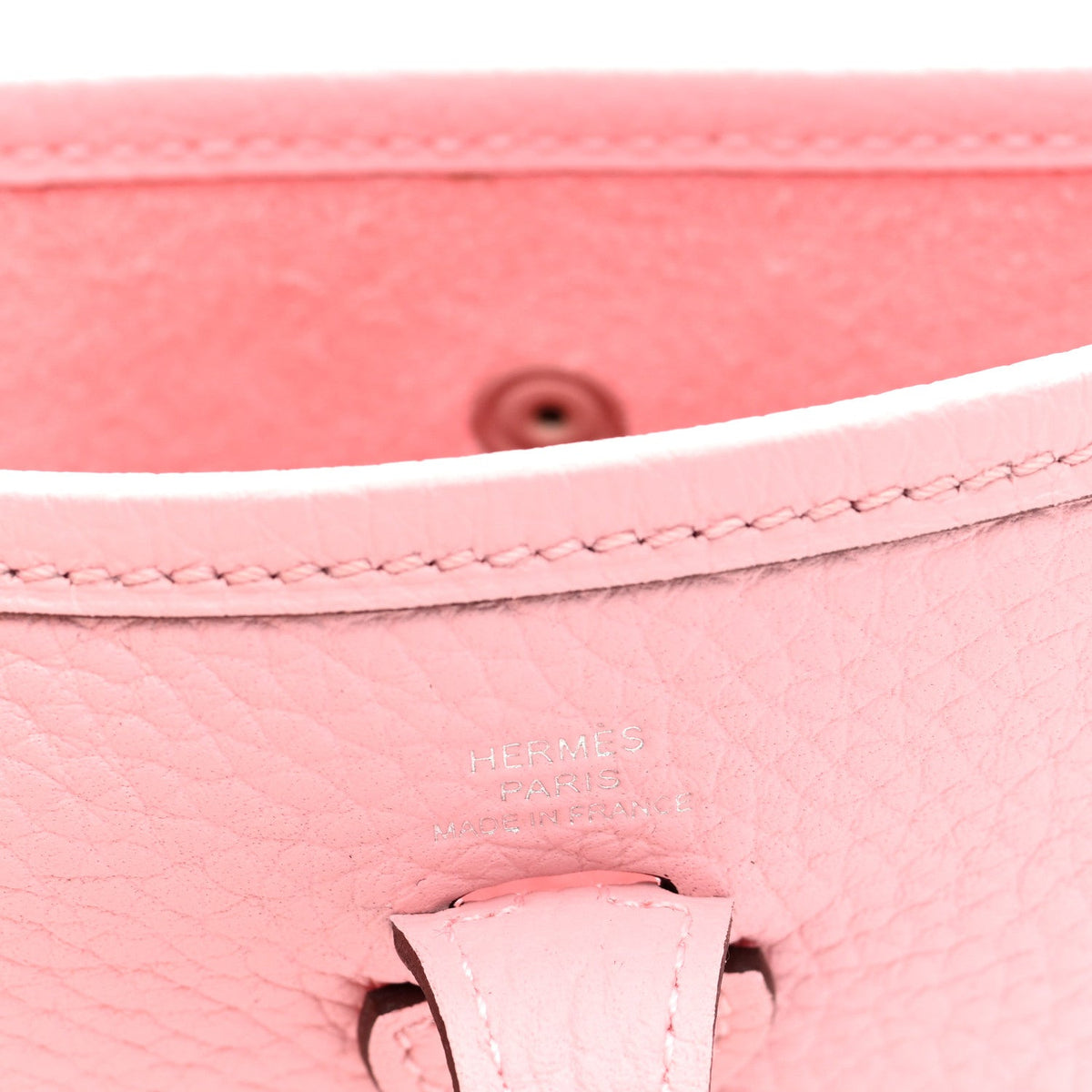 Taurillon Clemence Evelyne Tpm Rose Saku Handbag