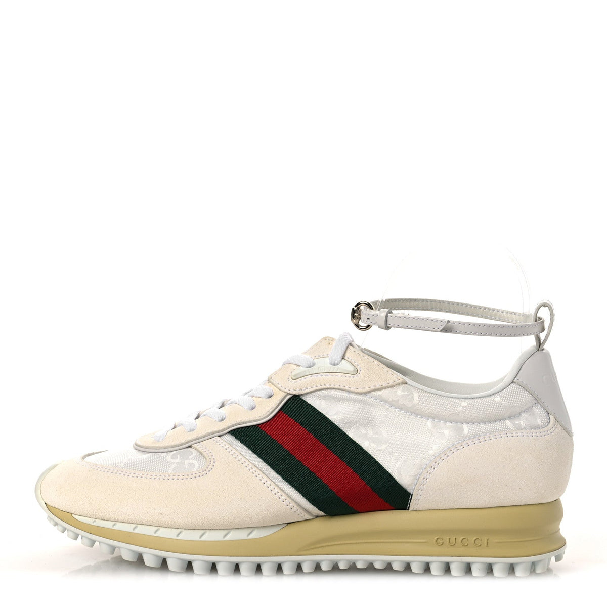 GG Suede Monogram Web Re-Motion Sneakers White