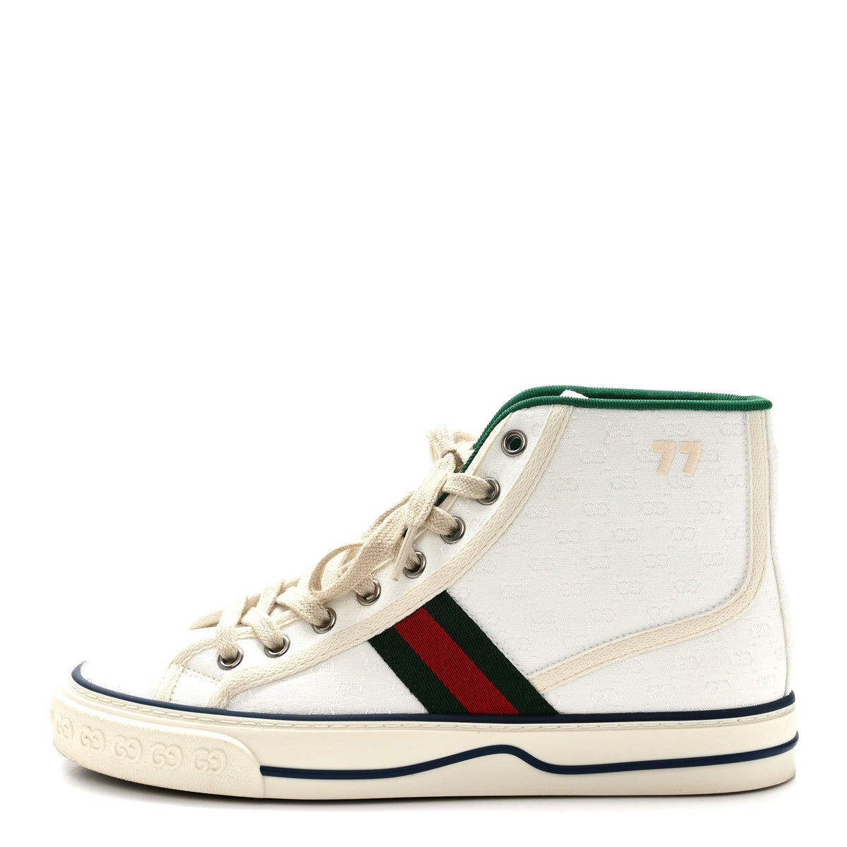 Gucci Canvas Women's 1977 Tennis High Top Sneakers 37 White