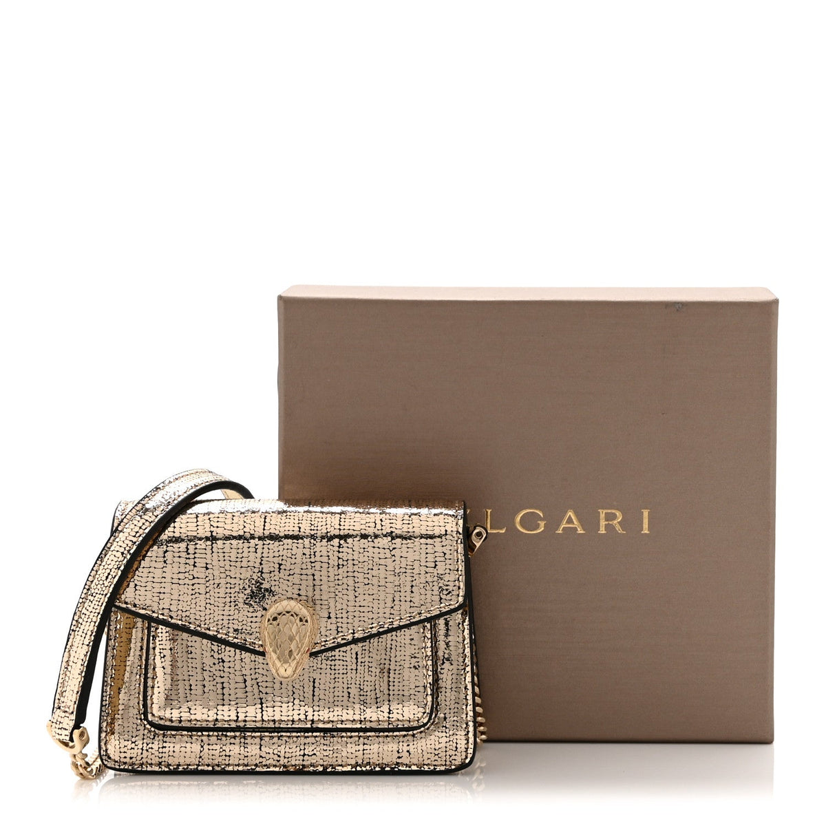 Calfskin Handbag - Gold