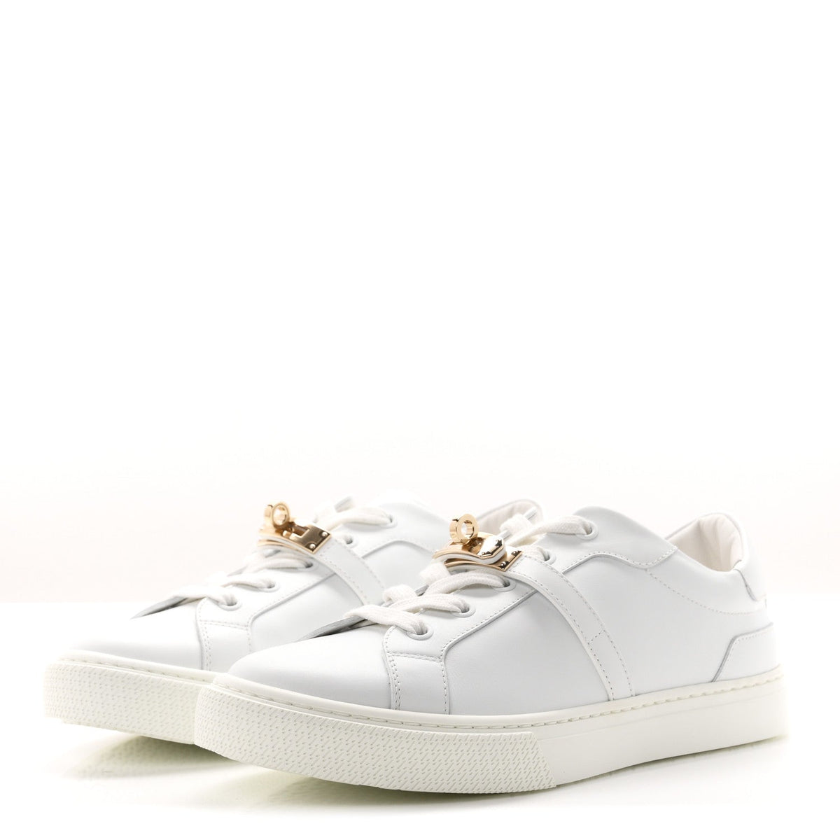 Hermes Calfskin Women's Day Sneakers White