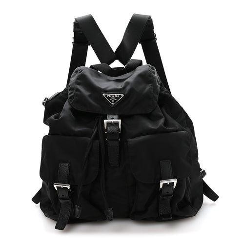 Medium Nylon Backpack - Black