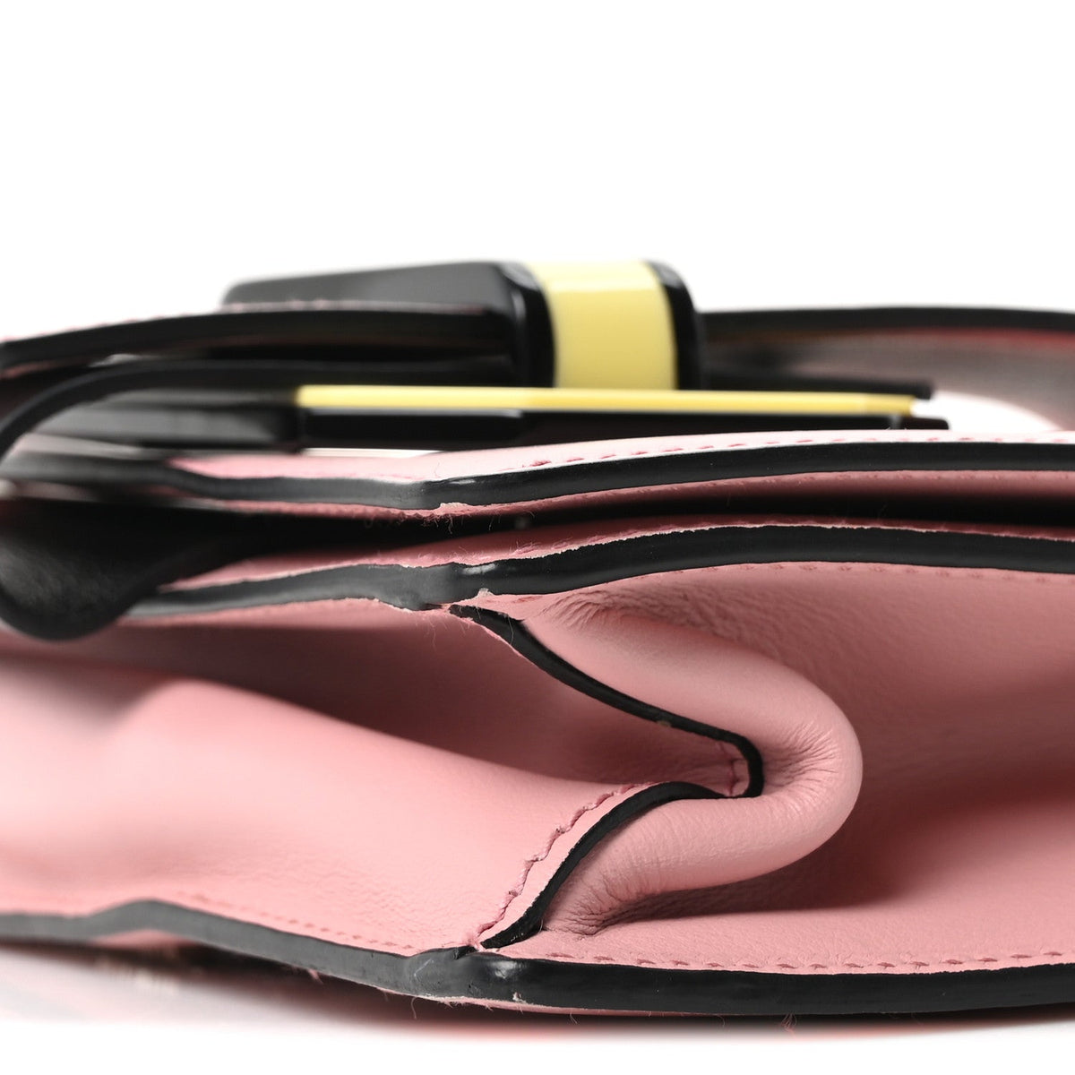 City Calf Plex Ribbon Bag Pesco Giallo Handbag