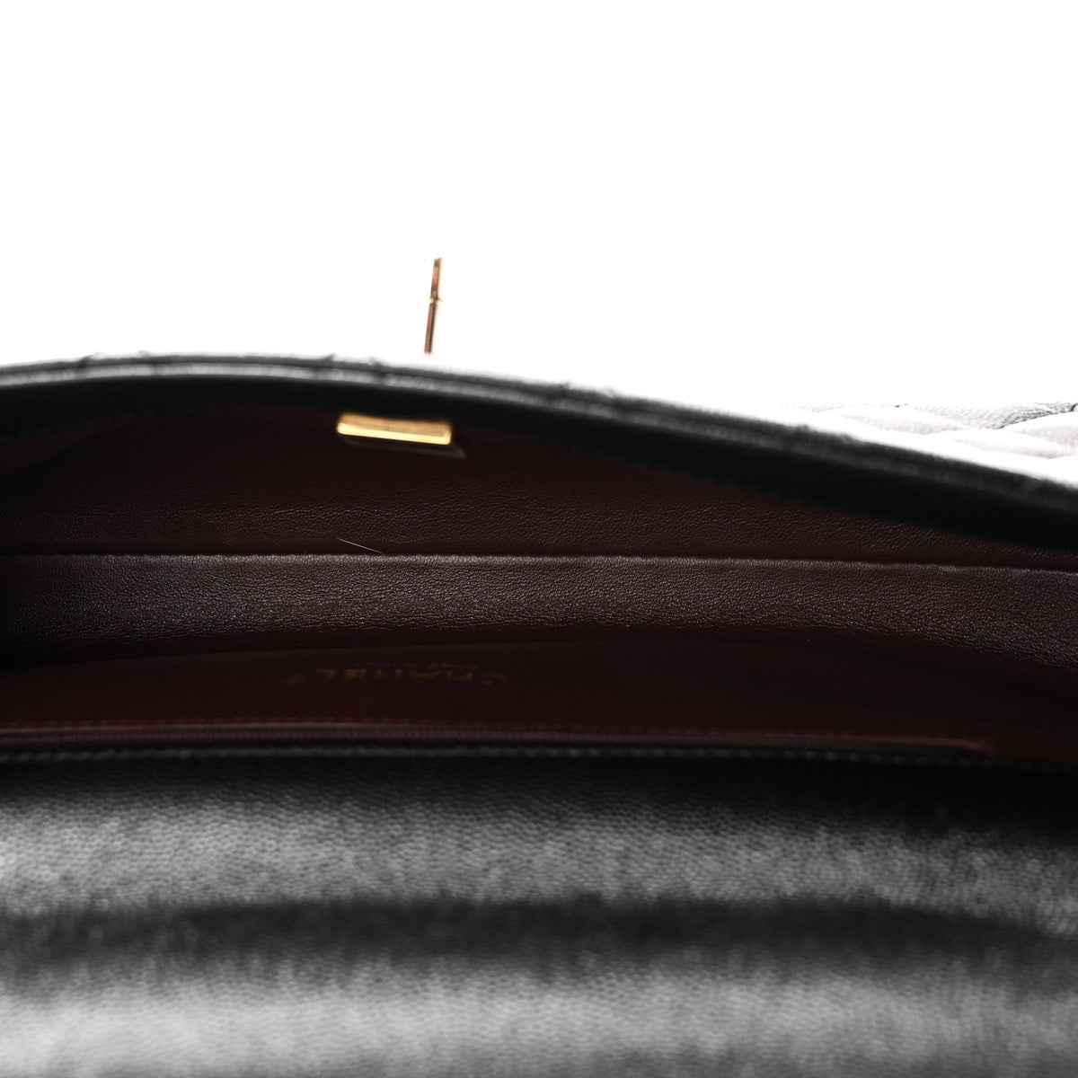 Maxi Quilted Caviar Flap Shoulder Bag - Black