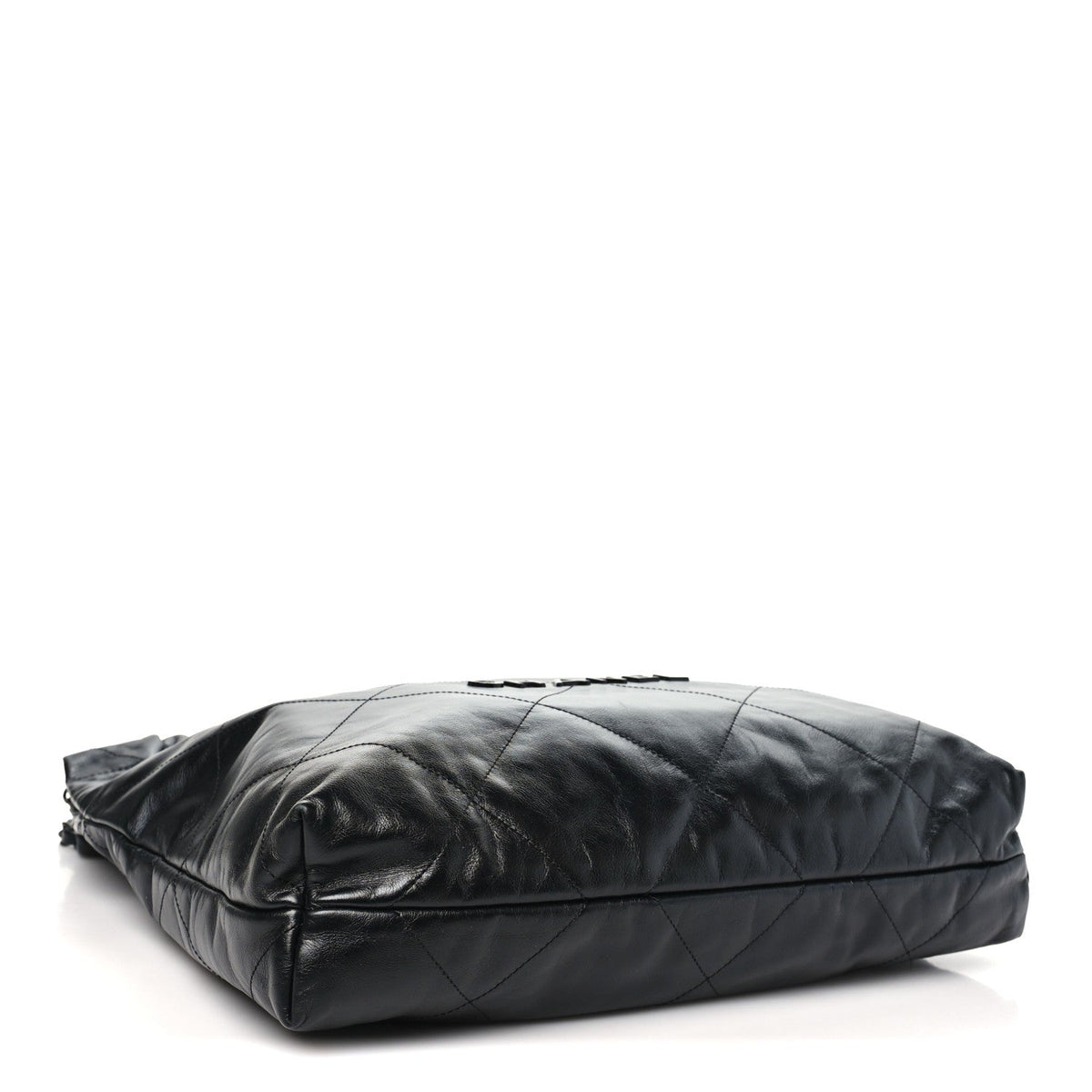 Large Quilted Calfskin Handbag - Black