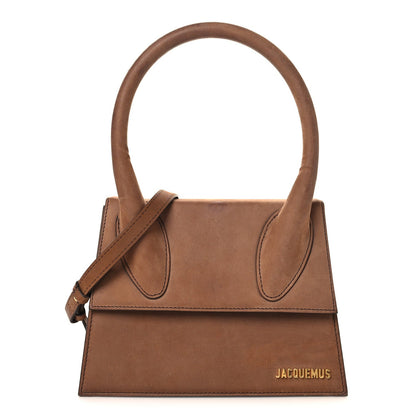 Suede Handbag - Brown