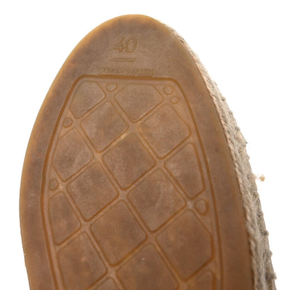 Chanel Calfskin Women's CC Espadrille Mules 40 Ivory