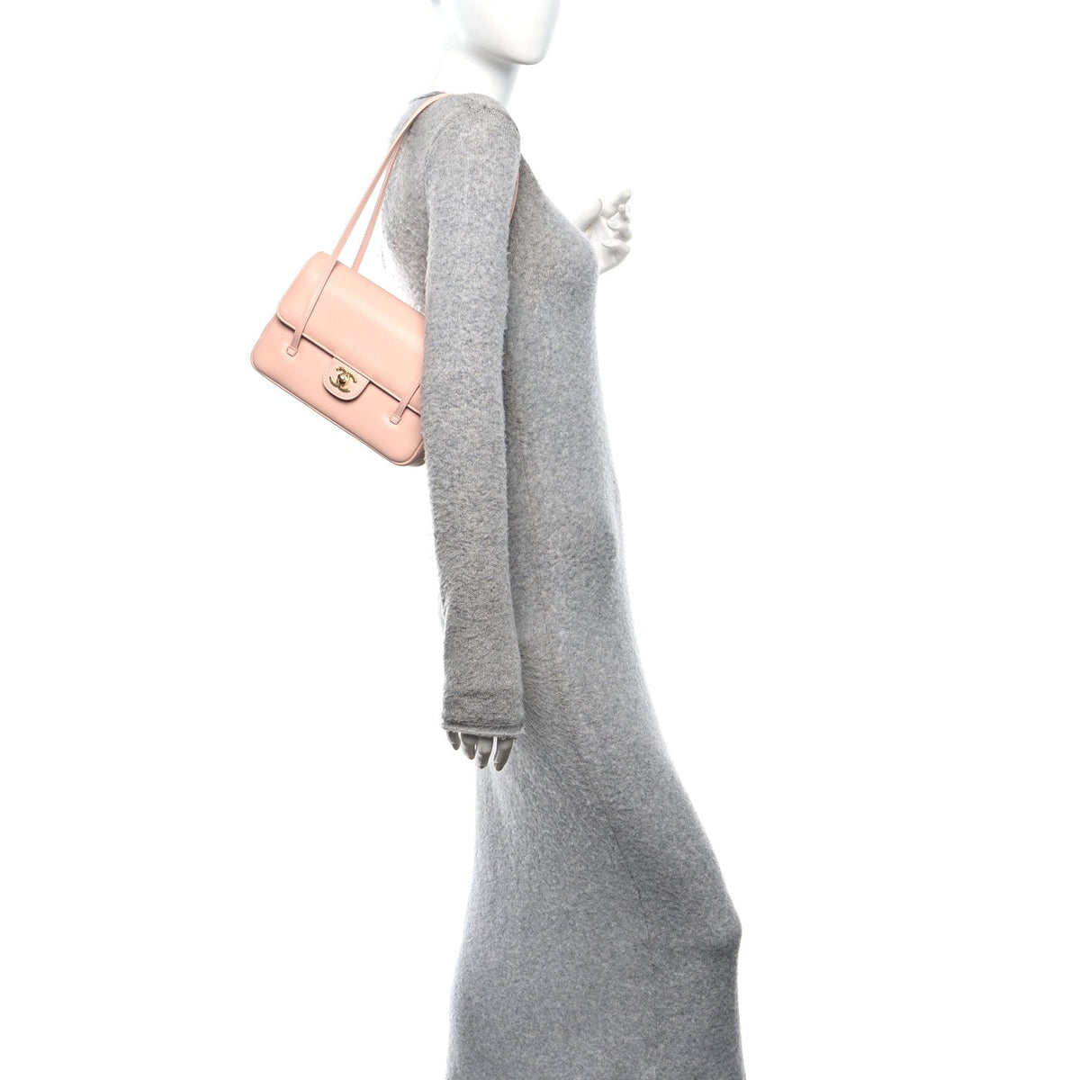 Small Caviar Flap Shoulder Bag - Pink