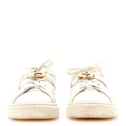 Hermes Calfskin Women's Day Sneakers 40 White