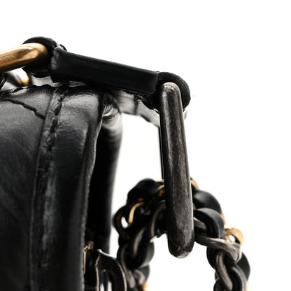 Small Quilted Calfskin Hobo Bag - Black