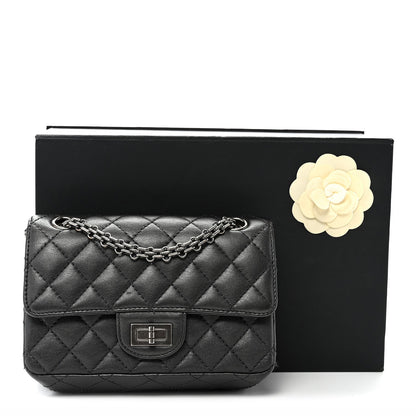 Mini Quilted Sheepskin Flap Shoulder Bag