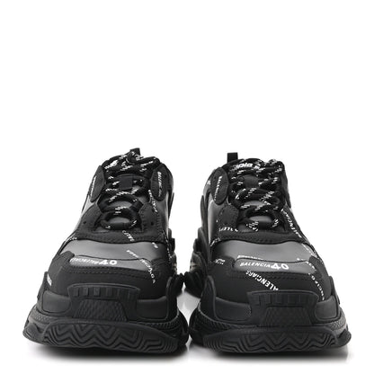 Balenciaga Technical Fabric Men's Triple S Sneakers 40 Black White