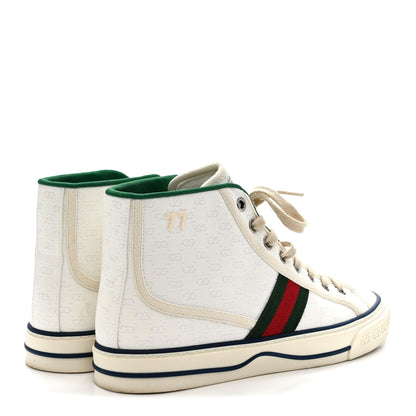 Gucci Canvas Women's 1977 Tennis High Top Sneakers 37 White