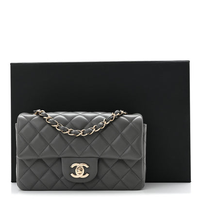 Mini Quilted Lambskin Flap Shoulder Bag - Tan