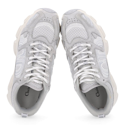 Christian Dior Mesh Suede Women's Chrono Sneakers 38.5 Grey
