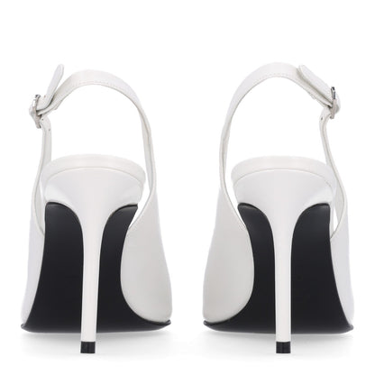 Chanel Goatskin Grosgrain CC Pointed Women's Slingback Pumps
