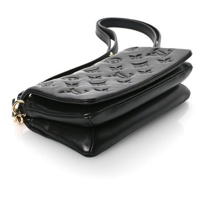 Lambskin Crossbody Bag - Black