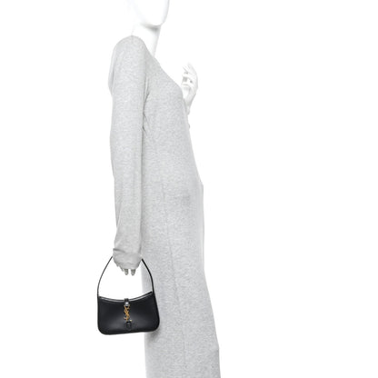 Mini Calfskin Hobo Bag - Black